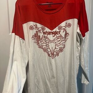 Wrangler bull cactus shirt 3/4 sleeve